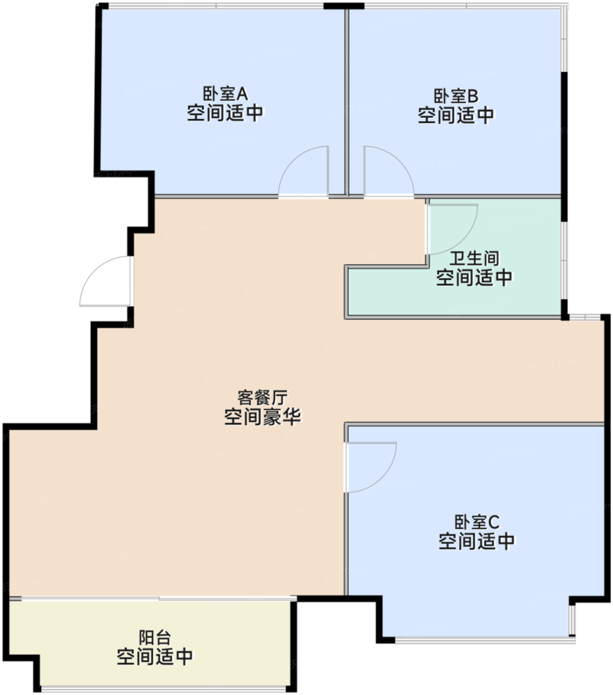 B2户型 90平