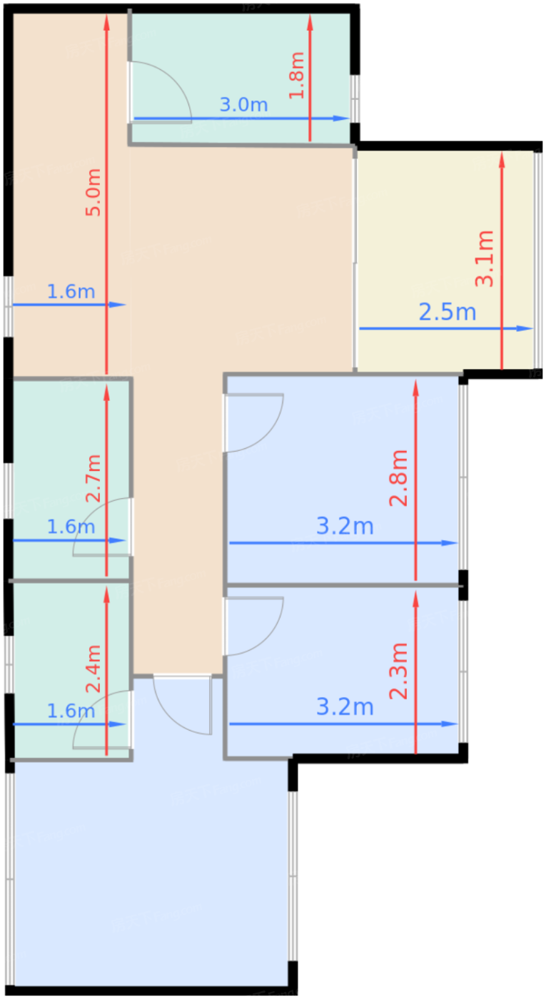 2区01户型82平